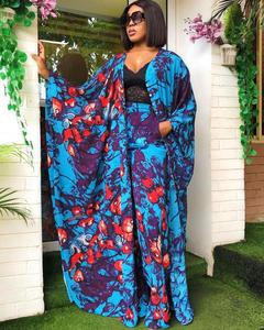 Ensemble deux pièces pour femme en mousseline de soie grande taille, jupe à capuche avec bordure et jupe à bretelles très élastique avec doublure intégrée - Product Image 4