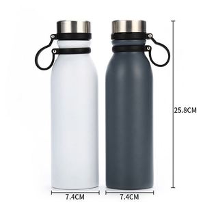 กระติกน้ำสุญญากาศสแตนเลสแบบพกพา ปากแคบ ดีไซน์ยอดนิยม เก็บความร้อน-เย็น - Product Image 2