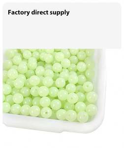 Perles lumineuses pêche espace haricots 4mm 5mm 6mm 100 pièces/sac leurre en caoutchouc souple lumière boules de flotteur rougeoyantes pour matériel de pêche en plein air - Product Image 3