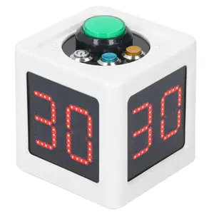 YIZHI 4 écrans latéraux Horloge de tir Cube Poker Minuterie Compte à rebours Chronomètre Préréglé Minuterie pour Poker Chess Mahjong Jeux de société