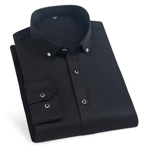 Camicie da <span class=keywords><strong>uomo</strong></span> in puro cotone Oxford a <span class=keywords><strong>maniche</strong></span> <span class=keywords><strong>lunghe</strong></span>, con bottoni, per ufficio e lavoro. - Product Image 5