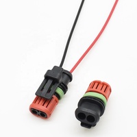 Bouchons de câble de câblage de moteur de voiture à 2 trous Adaptateur scellé automatique Buse de pulvérisation de carburant automobile Prise de câble 1337245-3