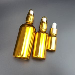 ขวดแก้วทรงกลมแบบหยดขนาด 5 มล. 10 มล. 15 มล. 20 มล. 30 มล. 50 มล. 100 มล. ชุบทอง/เงิน สำหรับน้ำมันหอมระเหย - Product Image 5