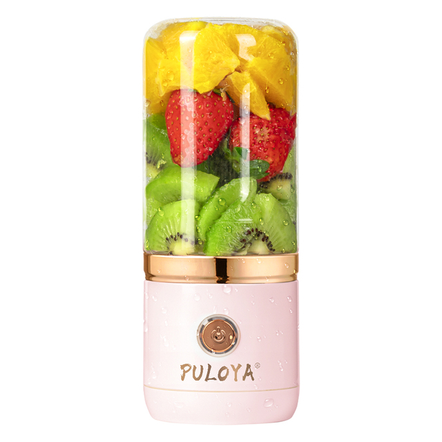 Home Used Electric Fresh Fruit Juicer Extractor Machine Blue Kitchen Steel Motor Smoothie Maker USB Portable Blender