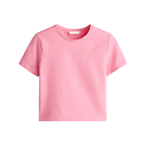 T-shirt court décontracté et confortable pour femme, idéal pour un usage quotidien, avec une forme soignée et un style naturel - Product Image 1