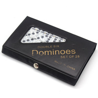 Jeu de dominos, cartes de dominos, jeu de société, design marbré, dominos colorés, mélamine, auto-émetteur 5010, 49x24x9.2mm