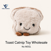 Jouet en peluche pour chat en forme de pain grillé avec herbe à chat, carré, doux, interactif, pour câliner et stimuler, accessoires pour chat, vente en gros