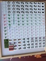 Tuiles de Mahjong Créatives en Acrylique Effet Dessin Animé, Boîte en Bois de Mahjong Finition Patinée à la Main, Jouet de Divertissement pour Fêtes et Usage Domestique, Thème Animal Panda