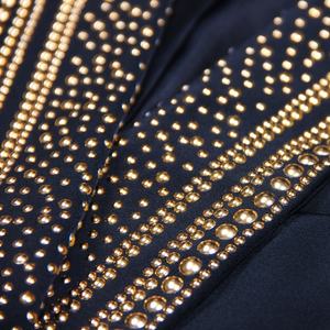 Blazer élégant pour femme, col en V, double boutonnage métallique, ceintures, couleur glicine unie, tissé, costume de bureau pour femmes d'affaires - Product Image 5