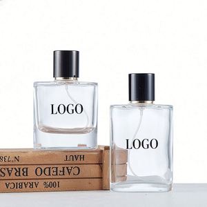 30ml 100ml Luxury Irregular <b>Empty</b> Flat Unique Spray Fragrance Bottle Clear Refillable Amber Perfume Glass Bottle With Brown <b>Box</b> - Product Image 2