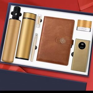 Corporate Custom Logo Metal Pen Power Bank Audio Temperature Display Bottle Promotional Business <b>Gift</b> <b>Set</b> for Office - Product Image 4