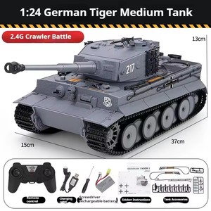 Cool Stuff Battle Tank Toy 1/24 Robot Châssis Rc Tank Track Télécommande Voiture Tiger Tank Modèle Autocollant Radio Control Enfants Jouets - Product Image 5