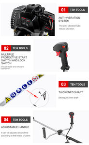 TOH 1400W芝刈り機プロ用芝刈り機220Vガソリン芝刈り機駆動ストリングトリマーブラシカッター - Product Image 6