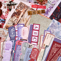 50 feuilles/paquet Pack de matériaux Série Jardin de poupées Matériaux de journalisation rétro Collage décoratif de base