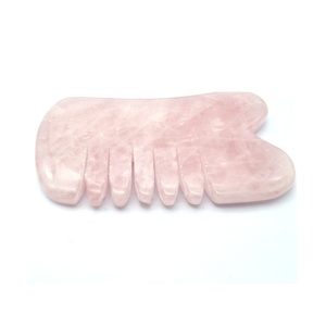 Vendita calda di alta qualità di quarzo rosa naturale Guashsa pettine di massaggio - Product Image 3
