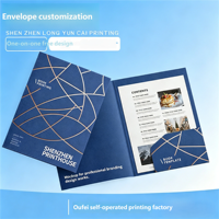 Carpeta de Presentación A4 con Logotipo Personalizado, Carpeta de Archivos Comercial con Bolsillo, Servicio de Impresión OEM/ODM, Marca Oufei, Fujian, China