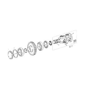 Conjunto de Transmisión para Montacargas Doosan G20P3 G25P3 G30P3, Piezas de Acero con Rodamiento de Bolas de Ranura Profunda - Product Image 1