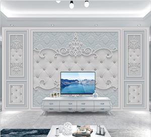 Tv fond mur papier peint salon nouvelle lumière luxe Style Mural moderne Simple Film et télévision revêtement mural - Product Image 5
