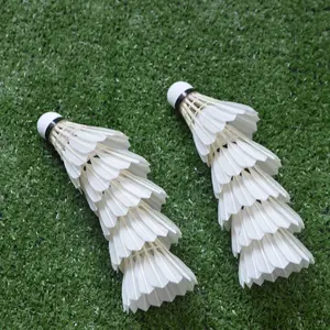 Perfect goose feather factory supply sandwich cork badminton from China Hefei shuttlecock lingmei70