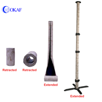 Mât télescopique OKF pour caméra CCTV, antenne de télécommunication, mât télescopique en aluminium, manivelle manuelle