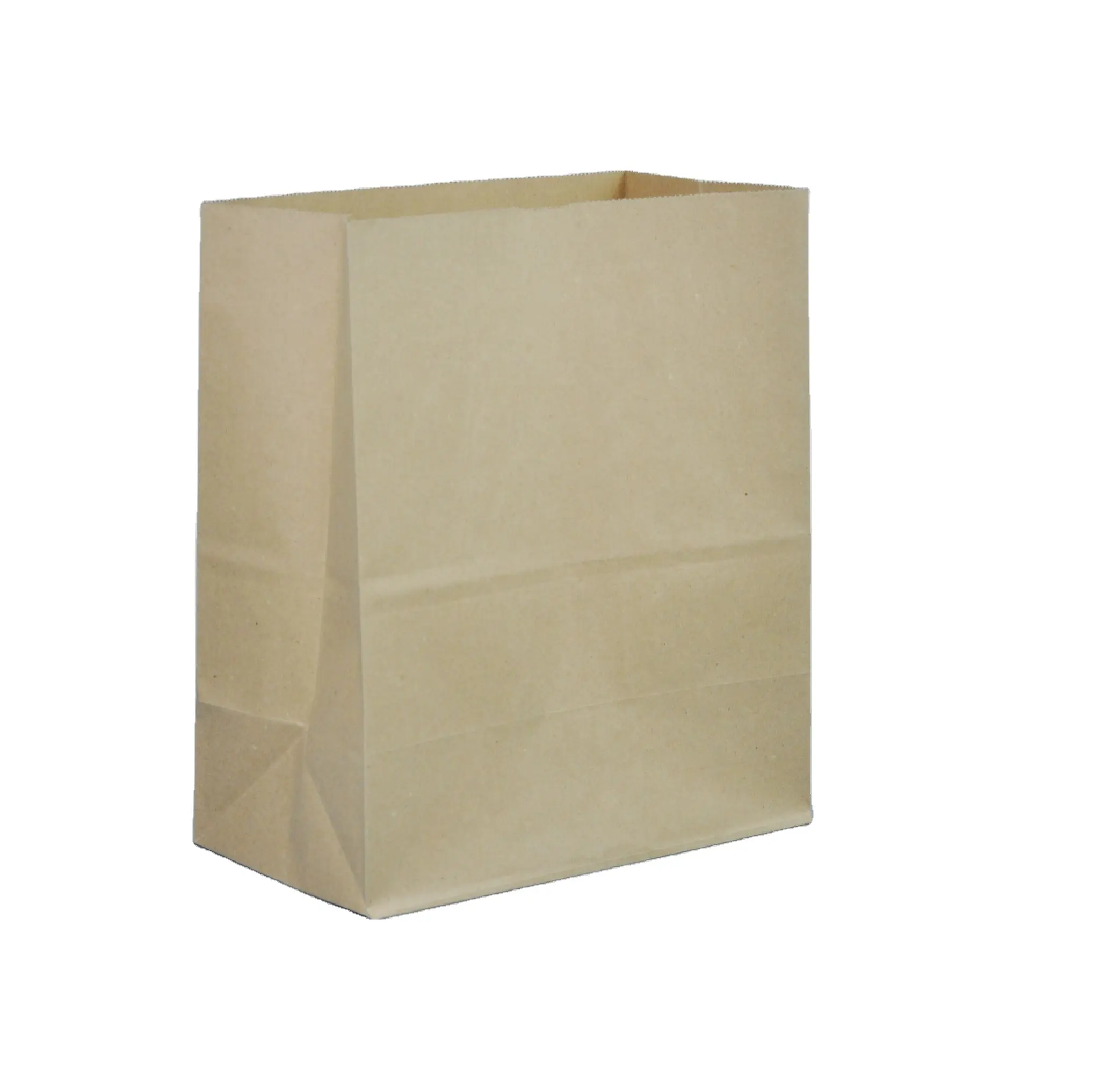 Impression de Logo personnalisée, vente en gros, sac cadeau en papier Kraft blanc brun avec ou sans poignée, emballage de Surface industriel