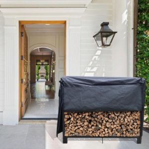 DB Artibear 4ft support de bois de chauffage en fonte robuste intérieur et extérieur en métal stockage de pieux de bois empileur porte-bûches - Product Image 5