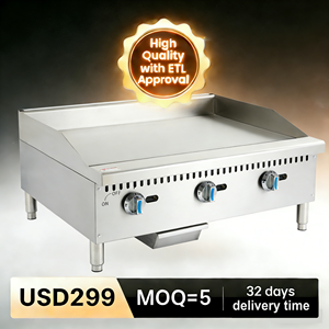 شواية غاز تجارية صناعية للوضع على الطاولة، موقد كبير للبرغر والووك - Product Image 6