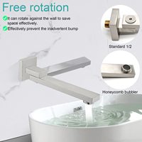 Ensemble complet de robinetterie de douche thermostatique 4 voies en laiton, finition nickel brossé, avec 6 jets de massage corporel, pour baignoire, hôtel et villa