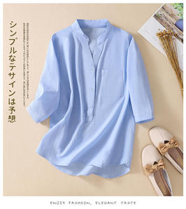 Camicia in lino di cotone S-5XL rinascimentale da donna con ampio pannello di <span class=keywords><strong>pizzo</strong></span> in lino <span class=keywords><strong>blu</strong></span> rosa bianco - Product Image 4