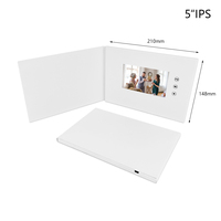 Brochure vidéo personnalisée A5 vierge avec écran LCD HD 5 pouces, carte postale vidéo, cadeau d'affaires en papier 4 couleurs