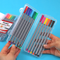 Stylos marqueurs fins Foska, 12 couleurs, 0,4 mm, en plastique, pour dessin artistique, croquis, bureau et art