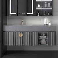 Meuble sous-évier multifonctionnel de luxe de haute qualité avec vasque et miroir au design moderne – Fabricant en gros