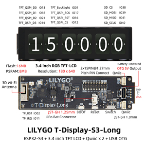 En Stock, Original LILYGO T-Display-S3-Long ESP32-S3, Pantalla Táctil de 3.4 Pulgadas 180x640, Placa de Desarrollo WiFi - Product Image 6