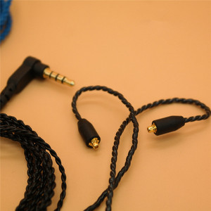 Cable de audio trenzado para auriculares DIY, para Shure SE215 315 425 846 UE900, azul y negro - Product Image 3