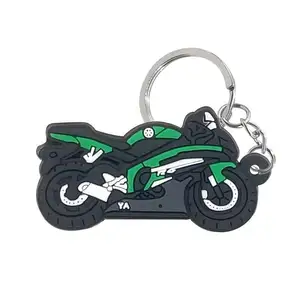 Tasarım kendi logo yumuşak kauçuk 2d motor trainer motosiklet hareketlilik scooter anahtarlıklar