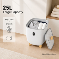 Seau chauffe-serviettes de petite taille 25L avec récipient chauffant intégré pour salle de bain
