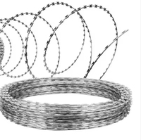 Precio de alambre de púas, medidor de esgrima de púas en Egipto, rollo de valla galvanizada por para granja, cinta de malla de concertina a prueba de óxido