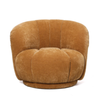 Fauteuil pivotant de salon, style moderne fait main, fauteuil en tissu, fauteuil à fleurs