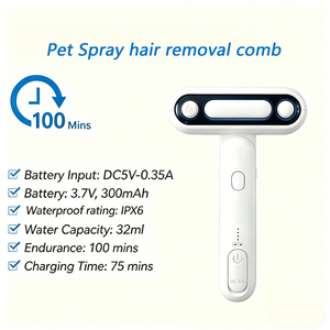 Cepillo para Eliminar Pelo <span class=keywords><strong>de</strong></span> Mascotas 3 en 1, Recargable, con Vapor, para Perros y Gatos, con Pulverizador, Masajeador y Peine con Mango - Product Image 6
