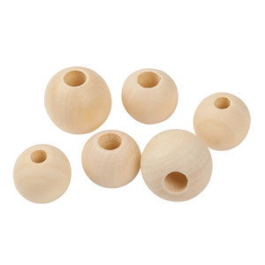 Natural Wood <b>Beads</b> Round <b>Large</b> Hole 10 12 15 16 20 25 30# For Jewelry Making DIY Crafting - Product Image 5