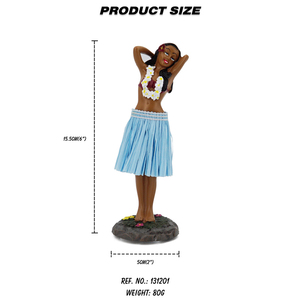 Hawaii Hula cô gái Bảng điều khiển búp bê với Ukulele bobbleheads cho xe Bảng điều khiển - Product Image 2