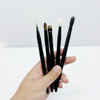 Ensemble de 15 pinceaux de maquillage OEM ODM avec logo, pinceaux pour poudre libre, fard à paupières, blush, ensemble de pinceaux de maquillage de luxe noir