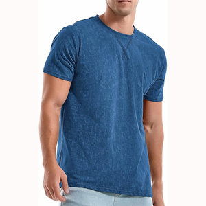 Camiseta con estampado personalizado más vendida para hombre, Color sólido, 100% algodón, tela de punto de alta calidad, ecológica, transpirable, de secado rápido - Product Image 4