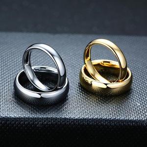 Modeschmuck Frauen Männer Wolfram Stahlringe <span class=keywords><strong>Original</strong></span> farbe Klassische Trendy Hochzeit Edler Schmuck Einzigartiges Design Paar <span class=keywords><strong>Ring</strong></span> Geschenk - Product Image 1