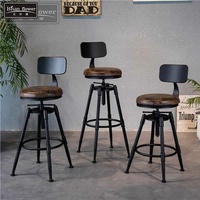 Nordic Industrial Luxus Modern Gold Metall Drehbar Leder Barhocker Theke Küchen stühle für Esszimmer Wohnzimmer Hotel Schlafzimmer