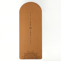 Tapis de yoga semi-ovale en liège, nouveau style, caoutchouc naturel, absorption des chocs, isolation acoustique, professionnel, antidérapant, pour filles, studio de fitness