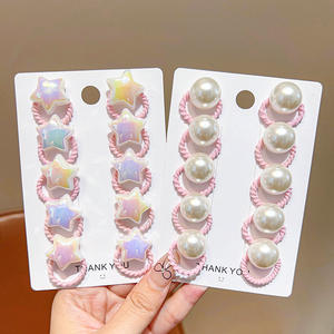 Accessoires de cheveux de style coréen, élastiques à cheveux en plastique/résine pour bébé, haute élasticité, durables, ne blessent pas les cheveux des enfants - Product Image 2