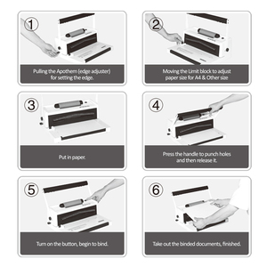 SONTO S20A A4 4:1 3:1 usine chinoise en plastique livre poinçonnage spirale bobine reliure Machine à relier - Product Image 4