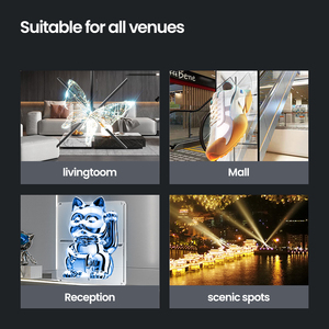 Service vidéo personnalisé gratuit, ventilateur holographique <span class=keywords><strong>3D</strong></span> de 52 cm, contrôle par application WiFi, projecteur publicitaire LED HD pour l'affichage du logo de la marque - Product Image 6