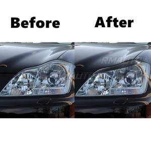 1 paire de couvre-phares en fibre de carbone véritable pour Toyota Crown 2005 2006 2007 2008 2009, accessoires de voiture - Product Image 5